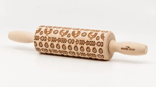 No. R159 SCANDINAVIAN HENS Rolling Pin