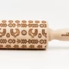 No. R159 SCANDINAVIAN HENS Rolling Pin