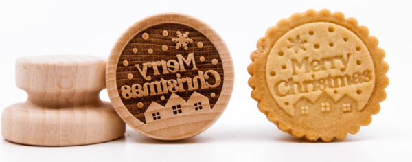 #033 No. 033 Wooden stamp deeply engraved Merry Christmas