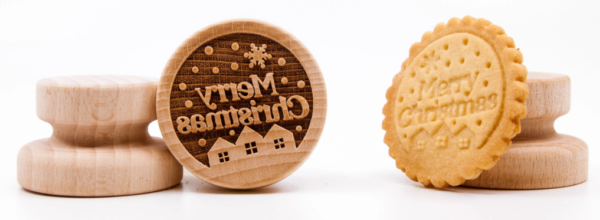 #33.1 No. 033 Wooden stamp deeply engraved Merry Christmas